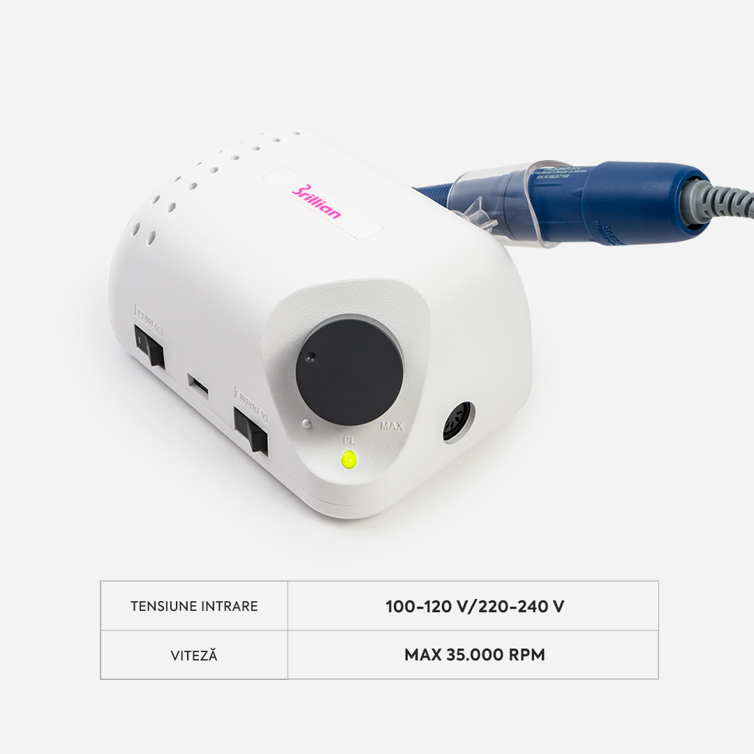 Freza Unghii Profesionala Brillian B210 Saeshin + Mandrina H350 Blue 35K RPM