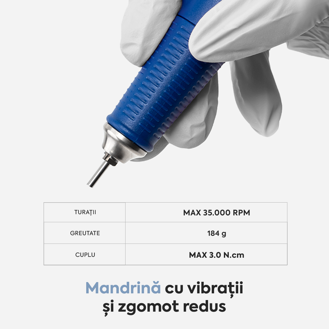 Freza Unghii Profesionala Brillian B210 Saeshin + Mandrina H350 Blue 35K RPM