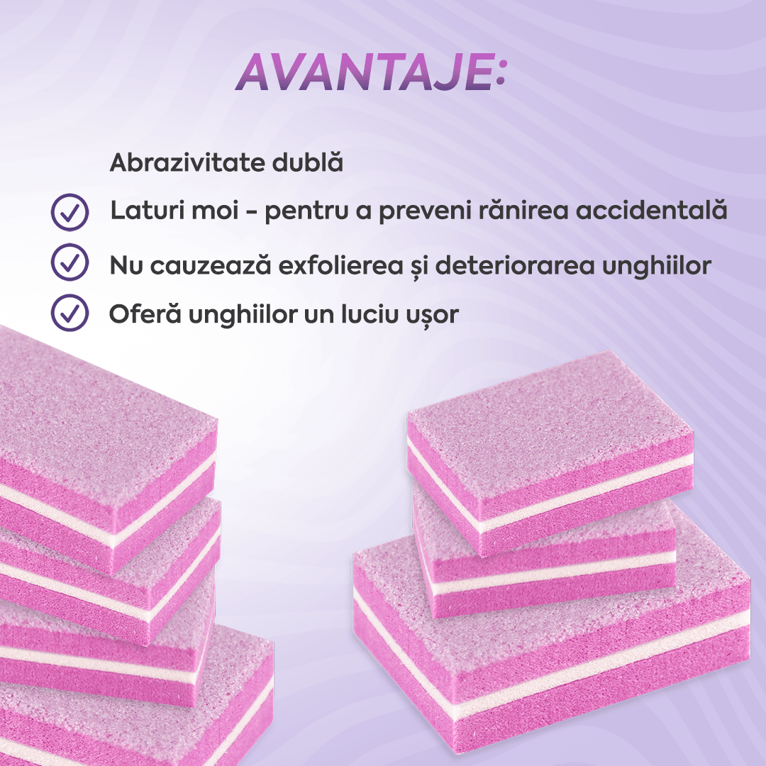 Set Mini Buffer 50 buc 100/180 grit Roz Annette Nails MBF-01P-S50