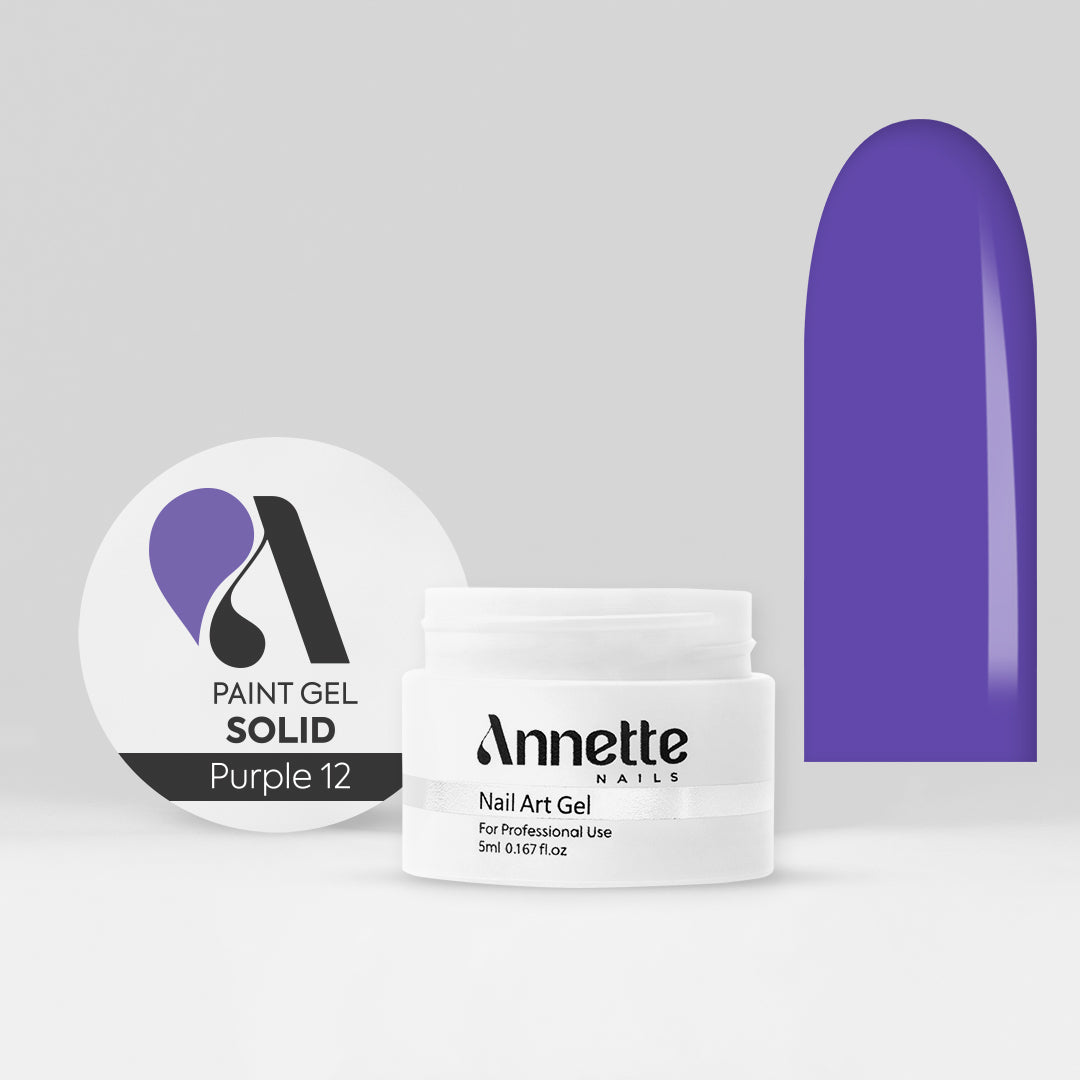 Paint Gel Solid Purple 12 Wipe - 5ml Annette Nails GPS-12