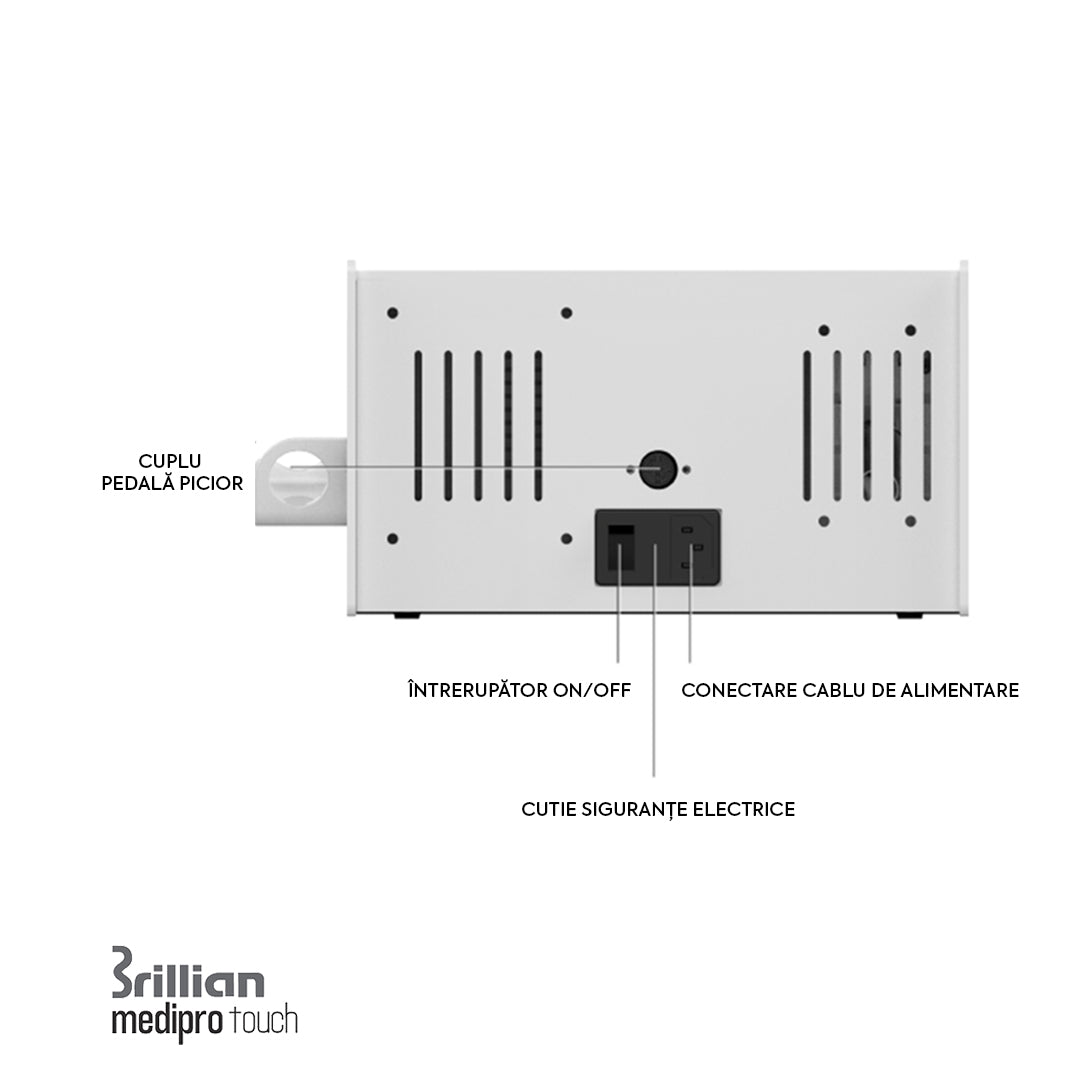 Freza Pedichiura cu Aspirator Medipro Touch Brillian Saeshin 40k RPM