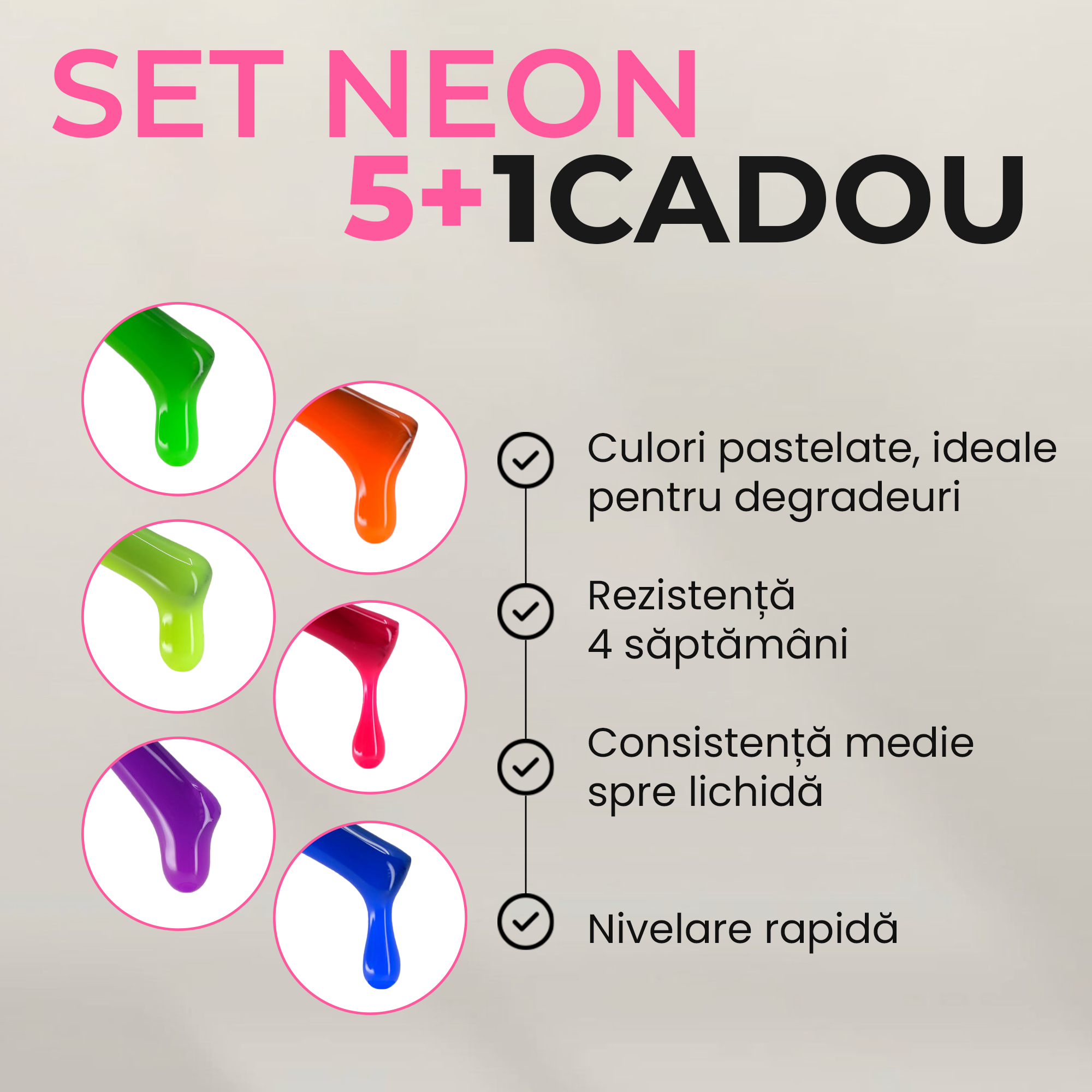 Colecția de baze rubber AnnetteNails NEON 5+1 GRATUIT