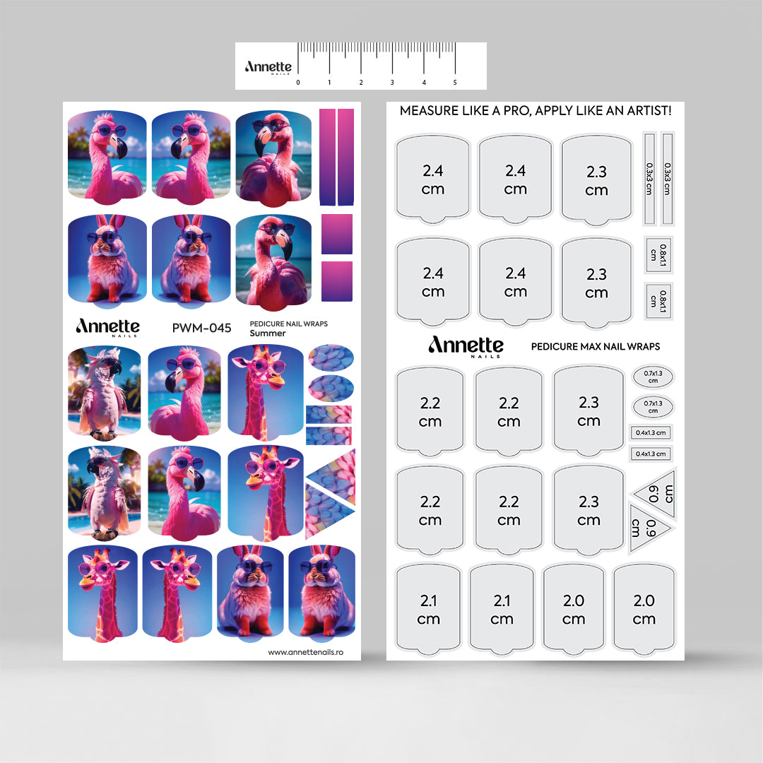 Nail Wraps Pedichiura MAX Summer 45 Annette Nails PWM-045