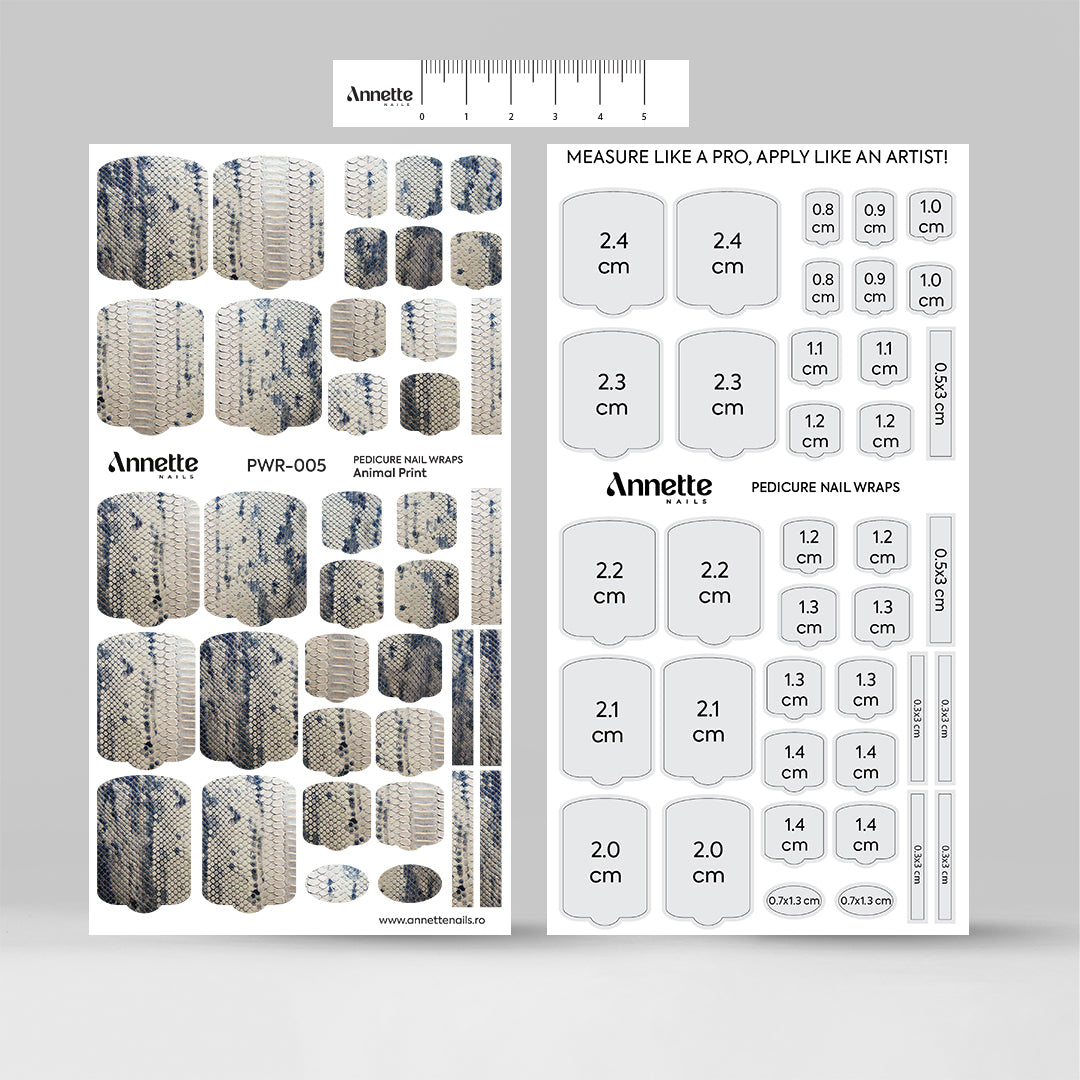 Nail Wraps Pedichiura Animal Print 5 Annette Nails PWR-005