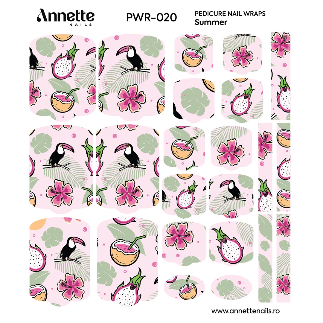 Nail Wraps Pedichiura Summer 20 Annette Nails PWR-020
