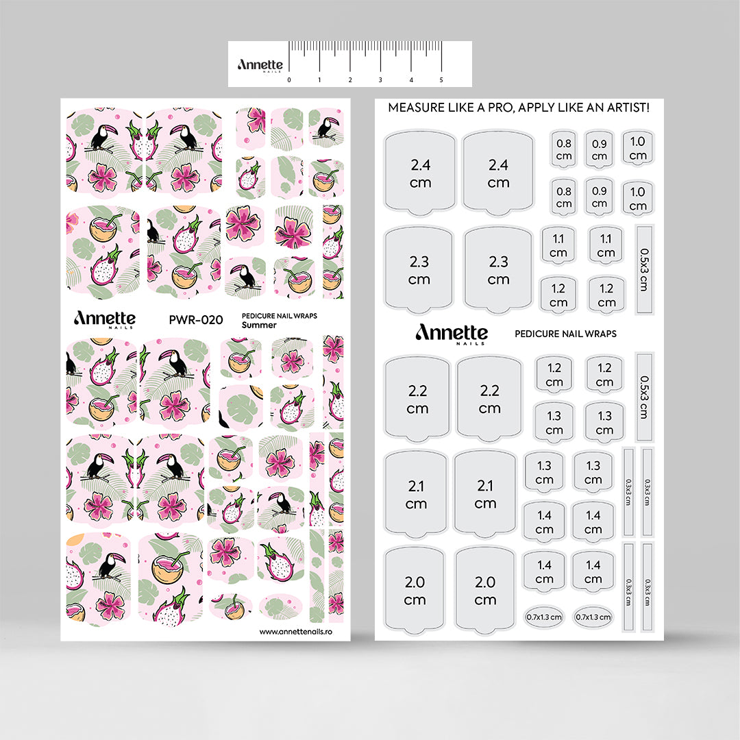 Nail Wraps Pedichiura Summer 20 Annette Nails PWR-020