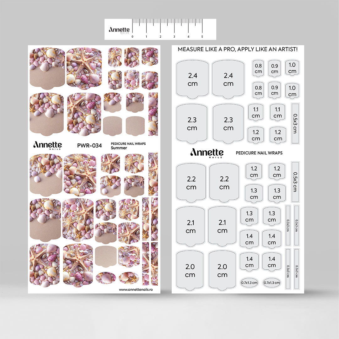 Nail Wraps Pedichiura Summer 34 Annette Nails PWR-034