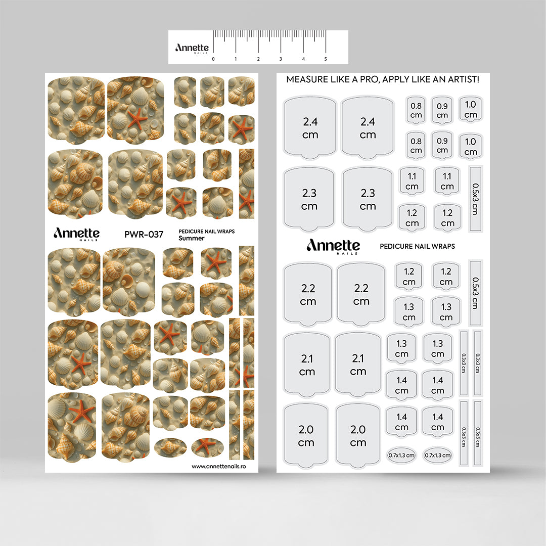 Nail Wraps Pedichiura Summer 37 Annette Nails PWR-037