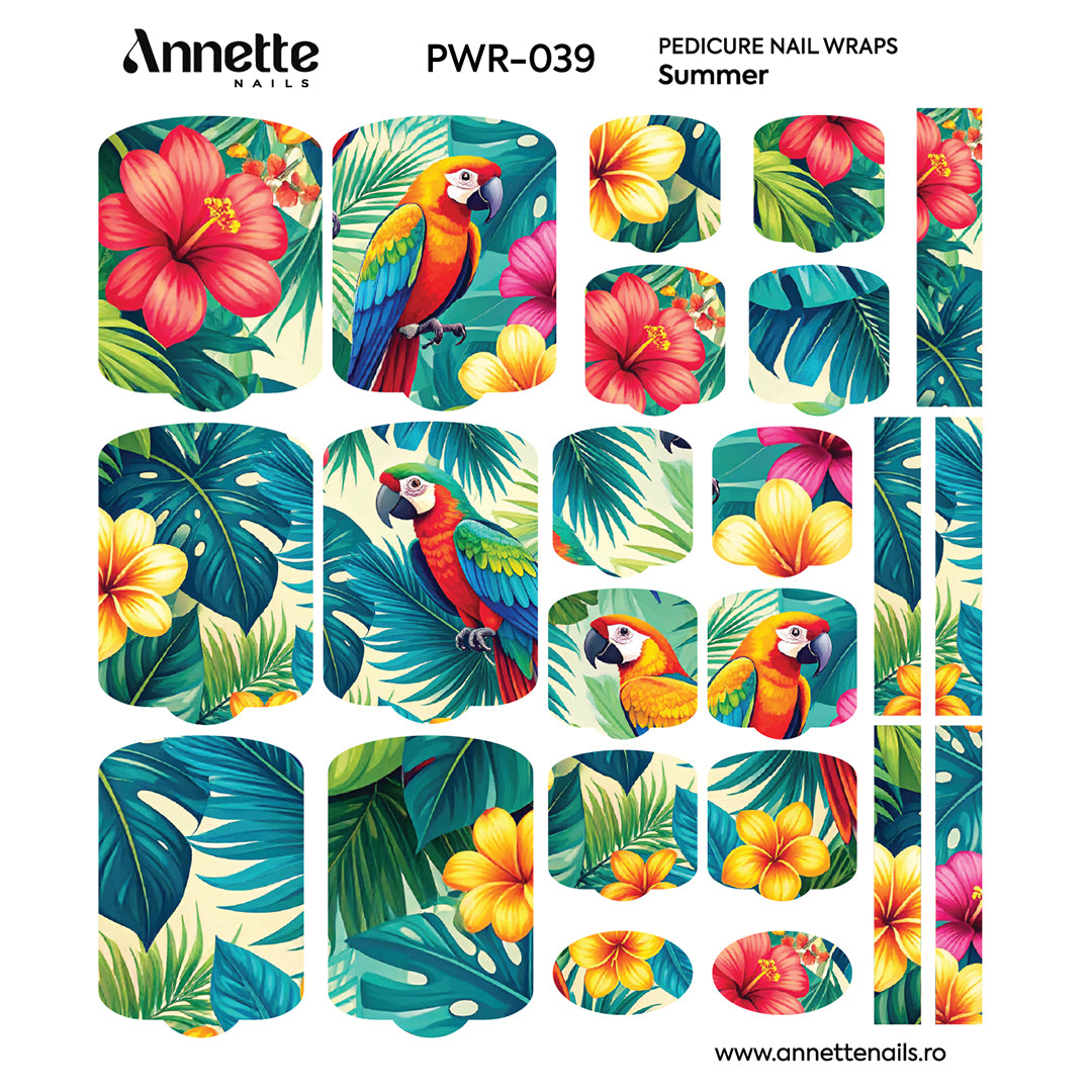 Nail Wraps Pedichiura Summer 39 Annette Nails PWR-039
