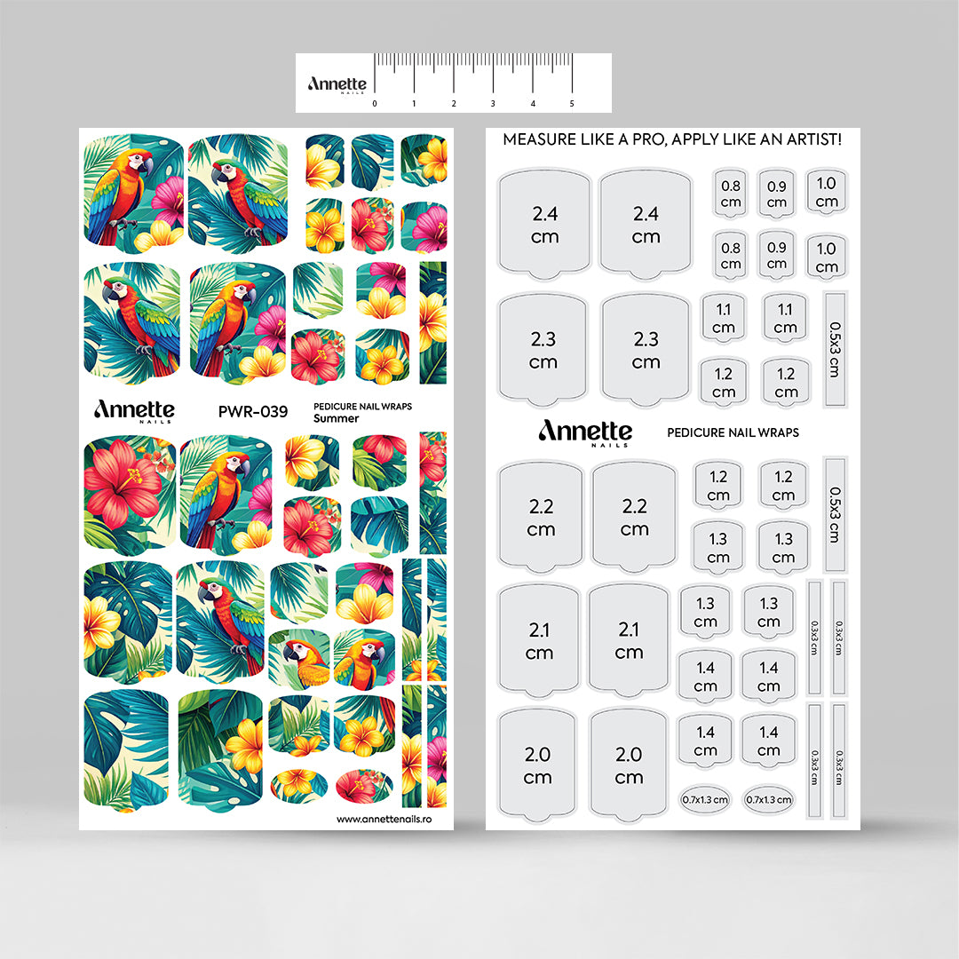 Nail Wraps Pedichiura Summer 39 Annette Nails PWR-039