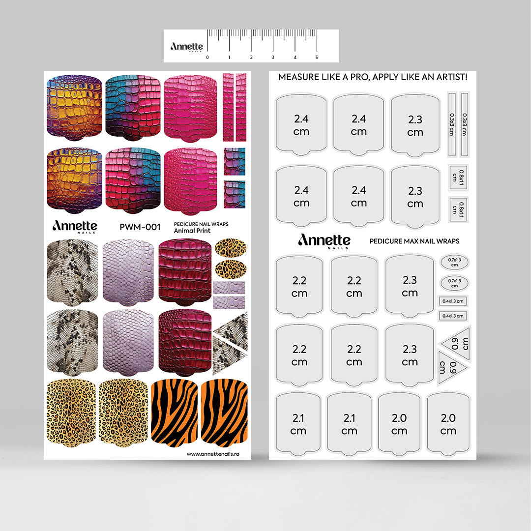 Nail Wraps Pedichiura Max Animal Print 1 Annette Nails PWM-001