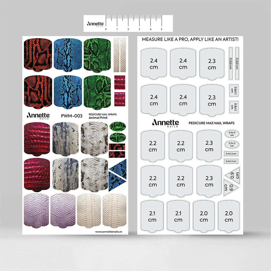 Nail Wraps Pedichiura Max Animal Print 3 Annette Nails PWM-003