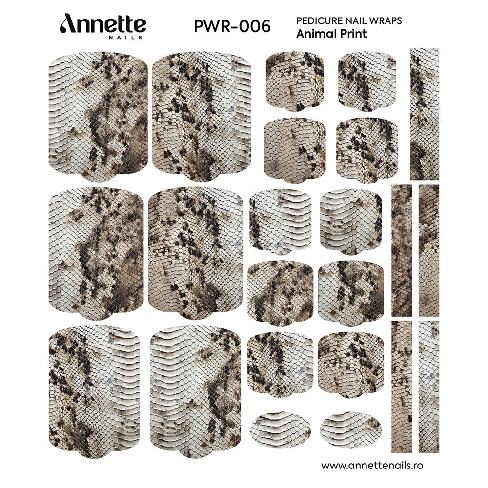 Nail Wraps Pedichiura Animal Print 6 Annette Nails PWR-006