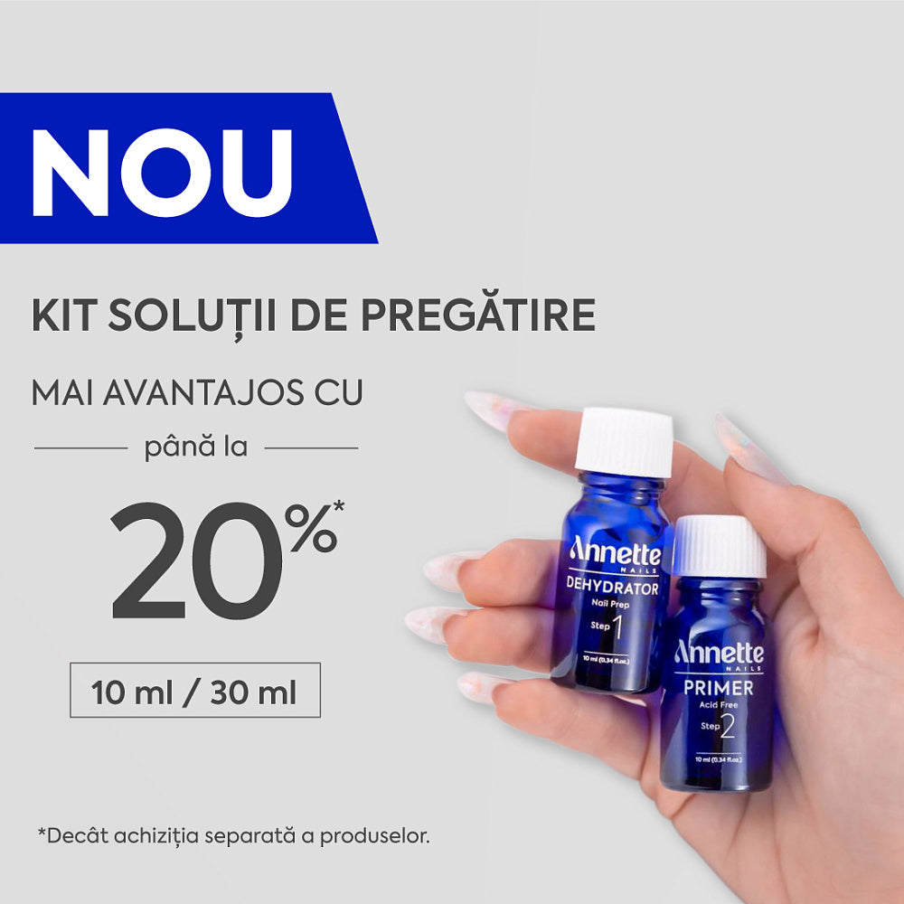 Kit Nail Prep Dehydrator 10ml + Primer Fara Acid 10ml Annette Nails