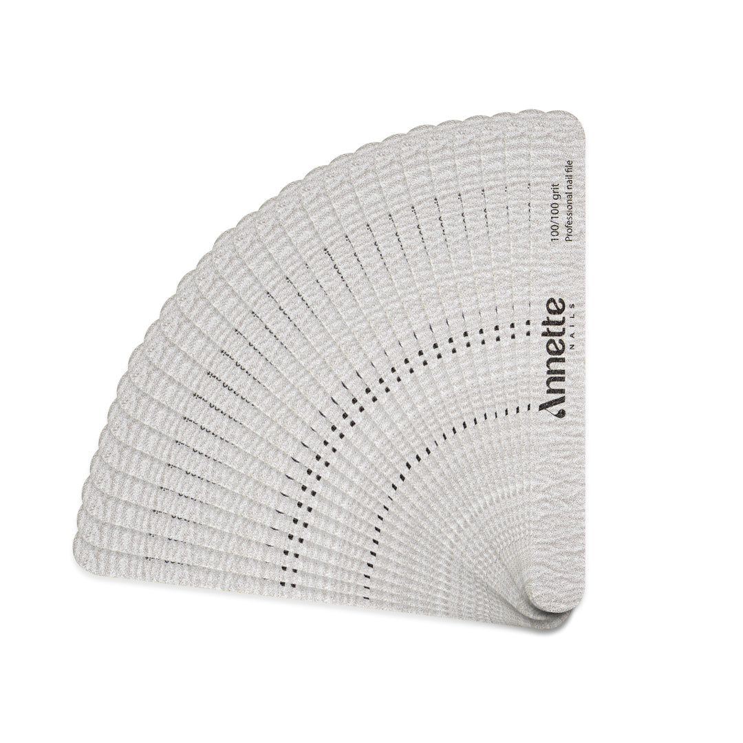 Set Pile Unghii - Ovale, Annette Nails, 25 buc - Zebra, 100/100 grit