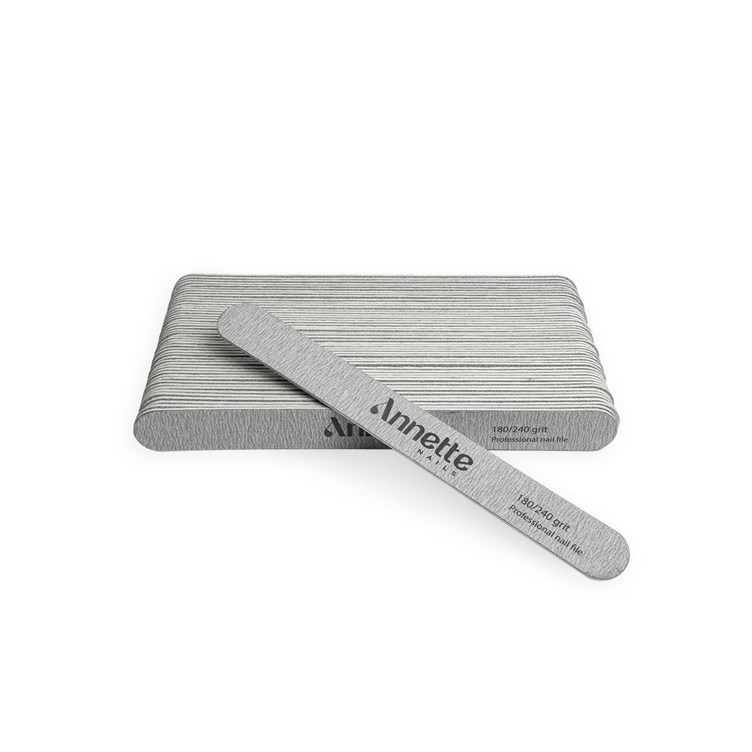 Set Pile Unghii - Ovale, Annette Nails, lemn, 50 buc - Zebra, 180/240 grit