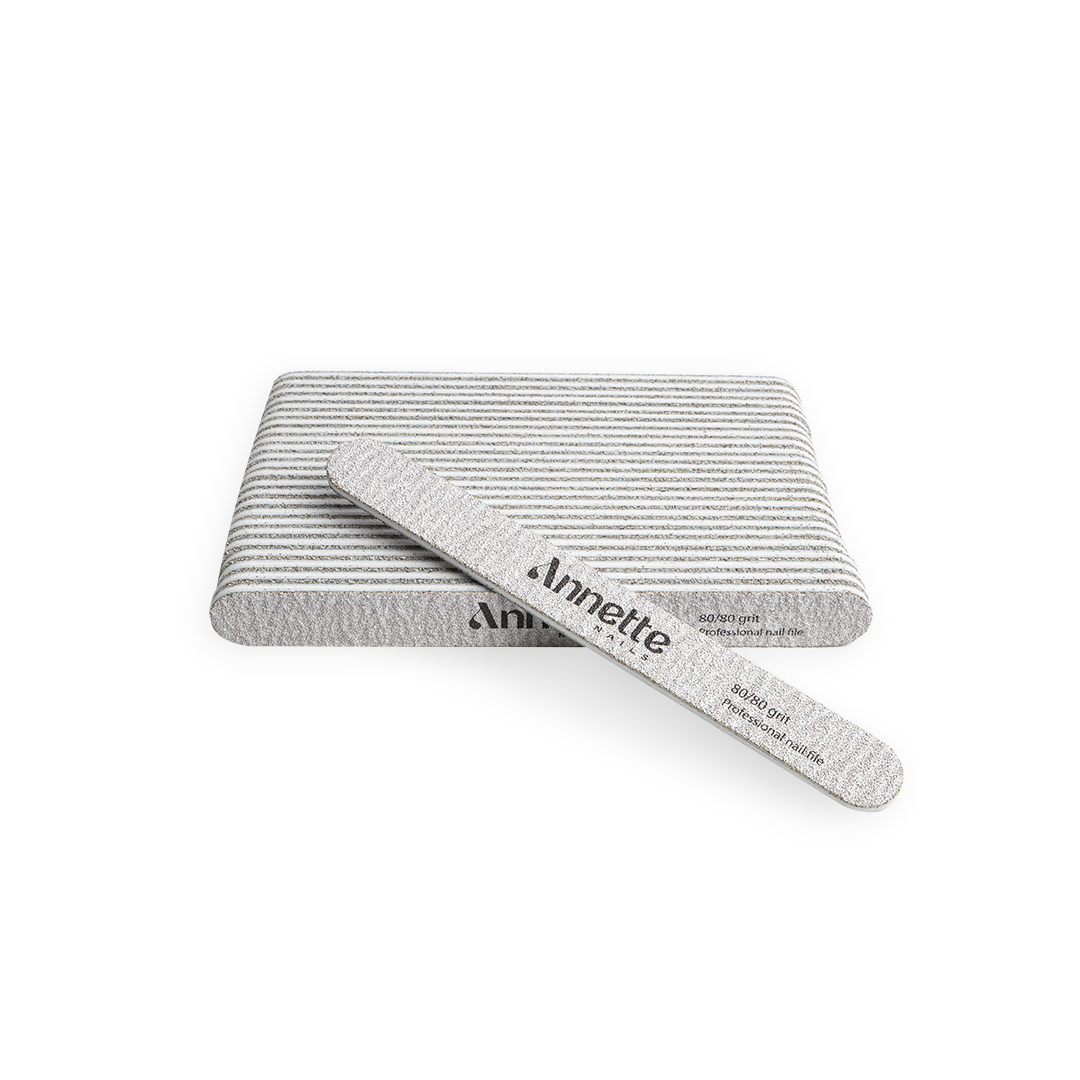 Set Pile Unghii - Ovale, Annette Nails, 25 buc - Zebra, 80/80 grit