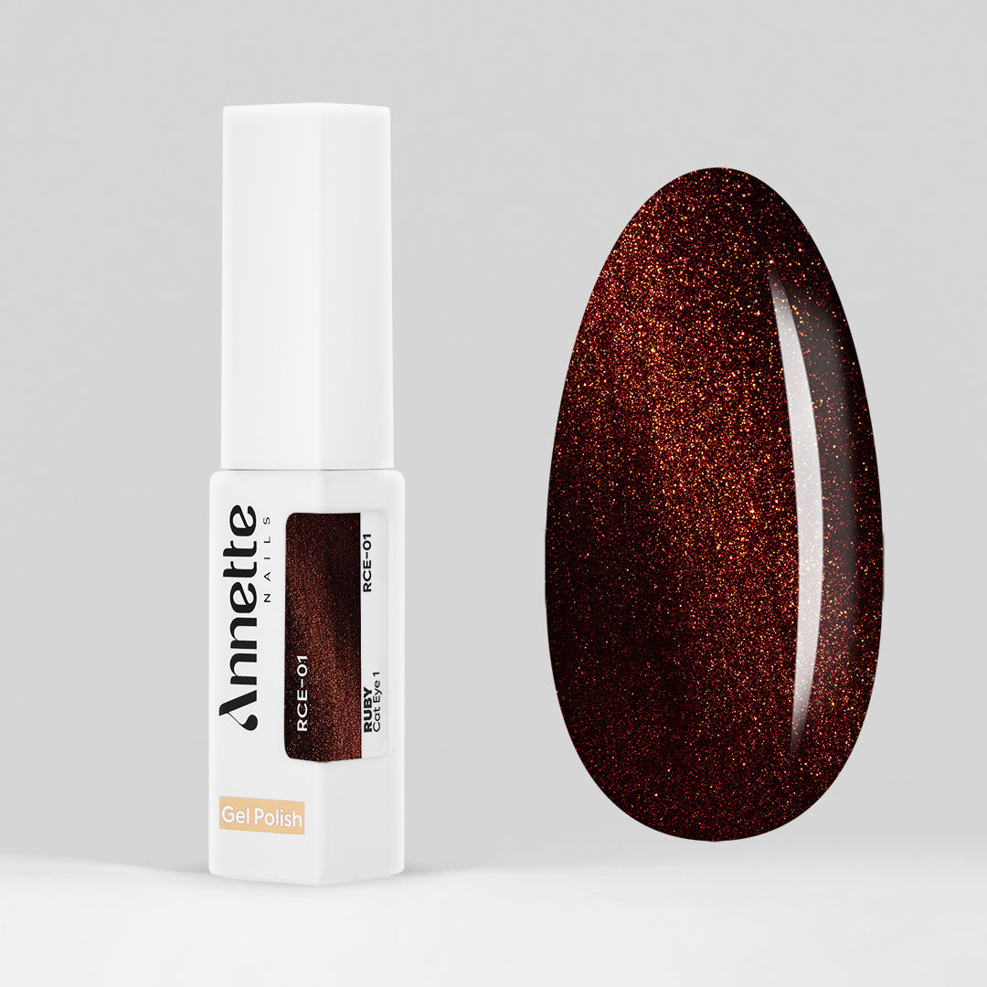 Oja Semipermanenta Ruby Cat Eye 1 RCE-01 - 8ml Annette Nails
