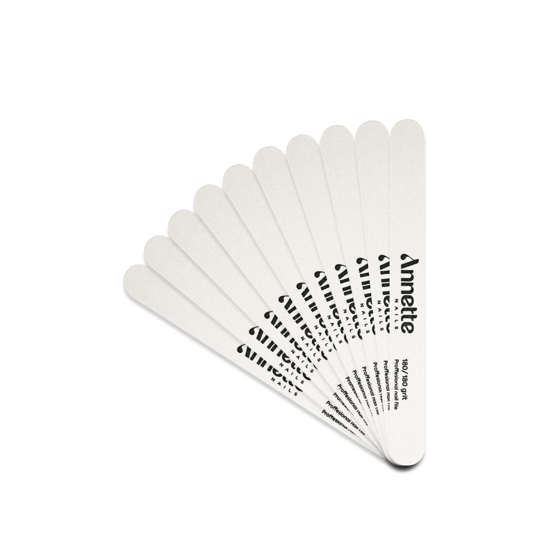 Set Pile Unghii din Lemn Ovale 50 buc 180/180 grit Alb Annette Nails PWD-01-180/180W-S50