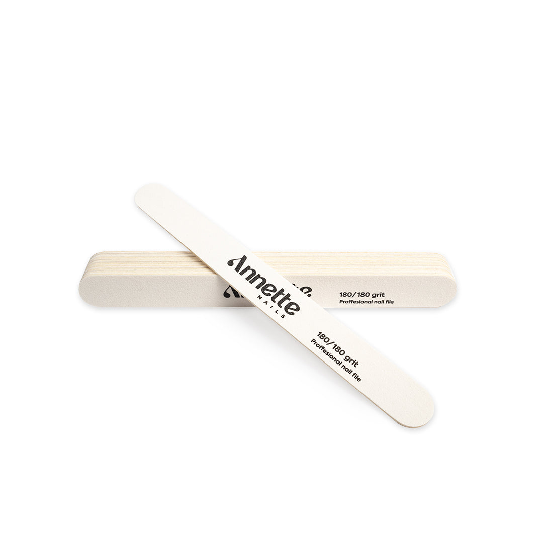 Set Pile Unghii din Lemn Ovale 10 buc 180/180 grit Roz Annette Nails PWD-01-180/180P-S10