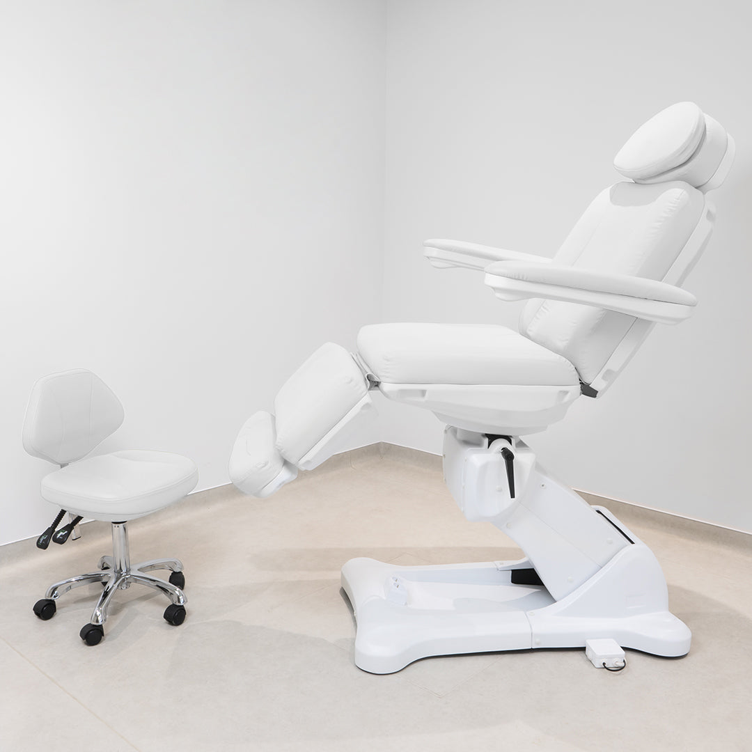 Pat Cosmetica Electric 4 Motoare + Scaun Hidraulic Tehnician - Alb