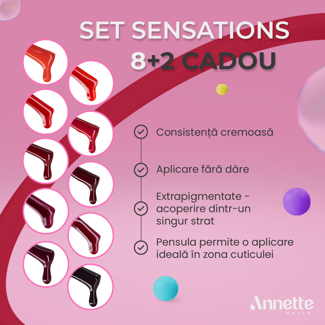 Colecția Sensations - Set Oje Semipermanente