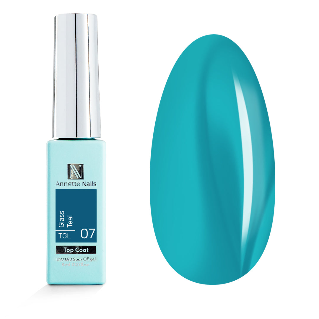 Top Coat Glass 7 Teal - 8ml Annette Nails TGL-07