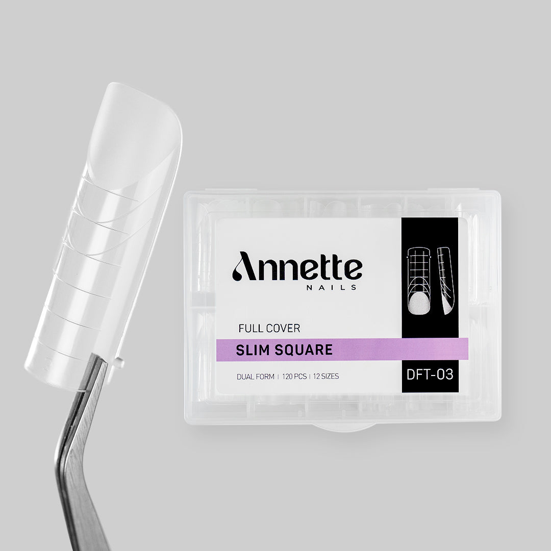 Tipsuri Reutilizabile Annette Nails - Slim Square Full Cover, DFT-03, 120 buc