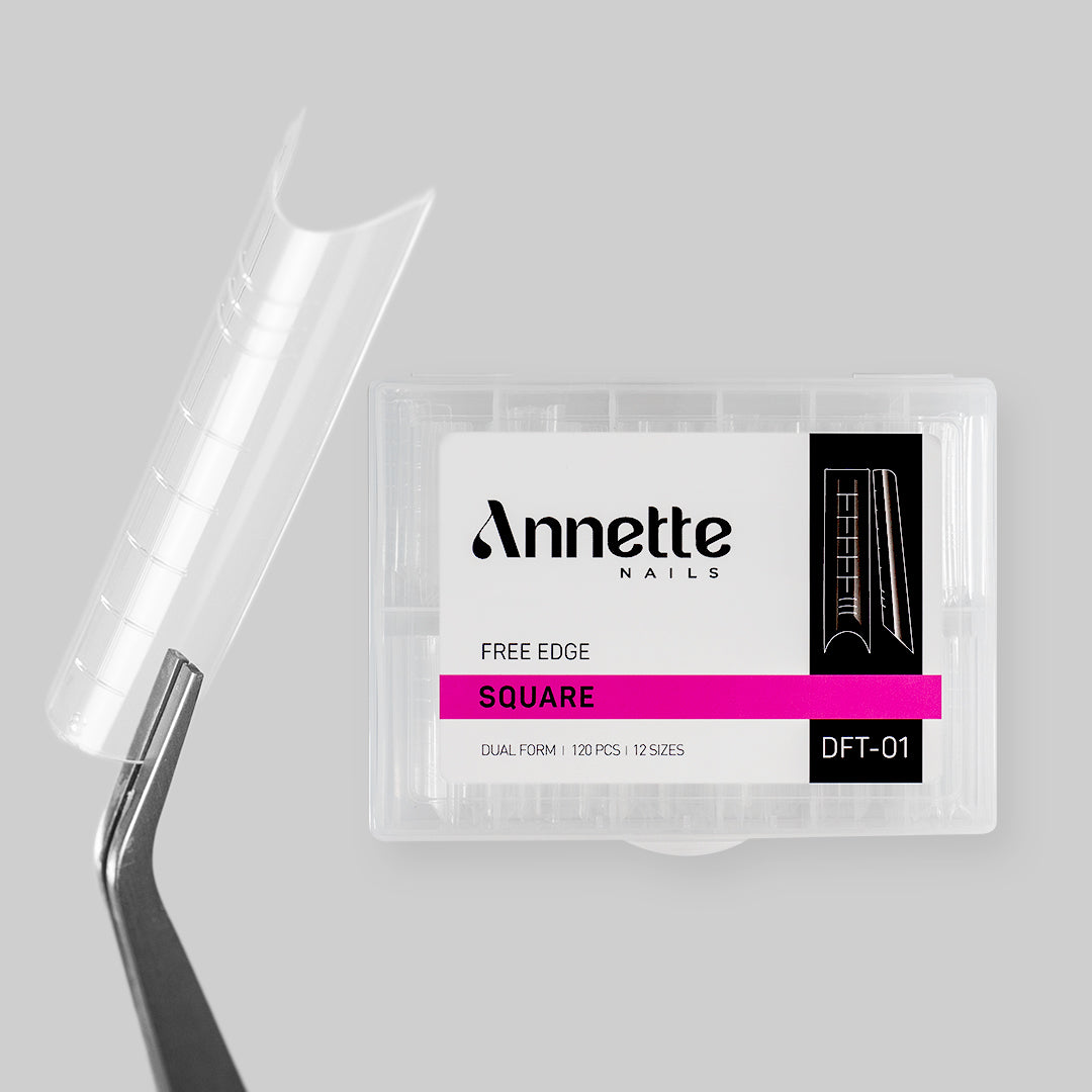 Tipsuri Reutilizabile Annette Nails - Square Free Edge, DFT-01, 120 buc