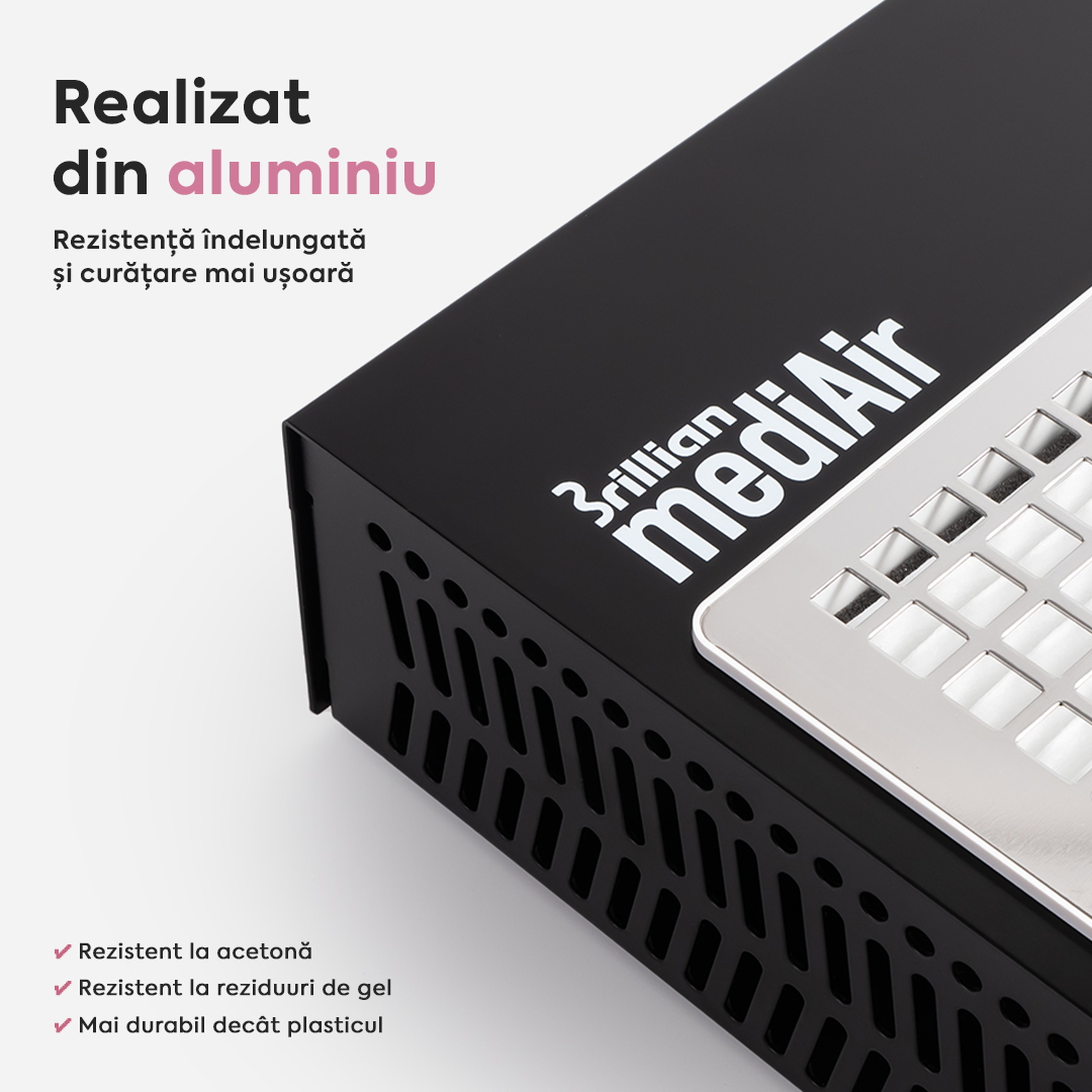 Aspirator Unghii Manichiura Brillian MediAir Saeshin 60W 4600RPM – Black