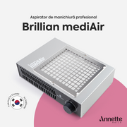 Aspirator Unghii Manichiura Brillian MediAir Saeshin 60W 4600RPM – Silver