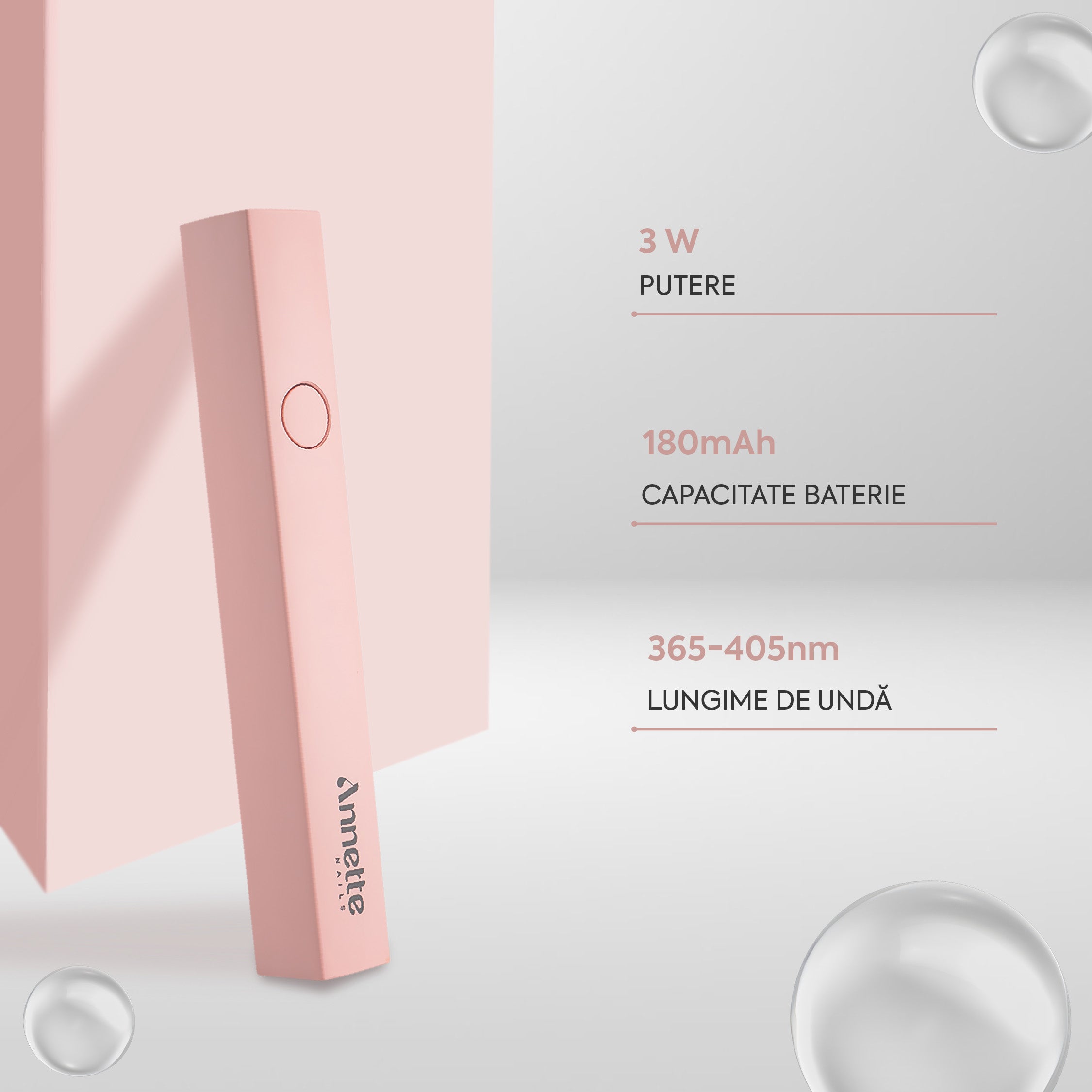 Lampa UV Mini Portabila Annette Nails, 3W