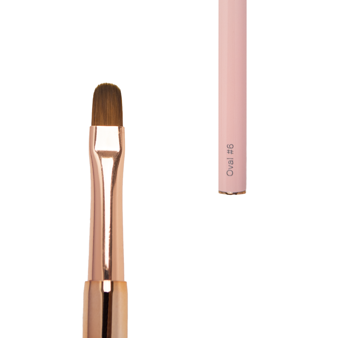 Pensulă dublă manichiură gel Annette Nails, Oval 6 - Limbă de pisică 6