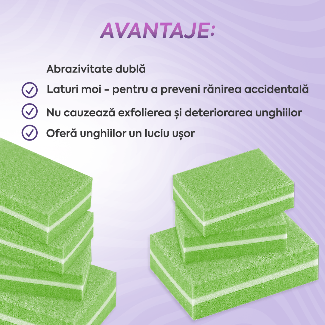 Set Mini Buffer 50 buc 100/180 grit Verde Lime Annette Nails MBF-01L-S50